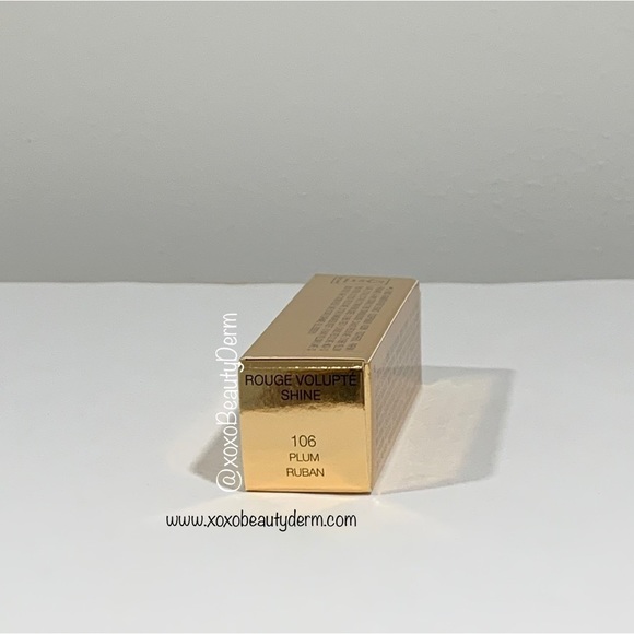 YSL Rouge Volupte Shine Lipstick Balm - #106 Plum Ruban - Picture 4 of 5